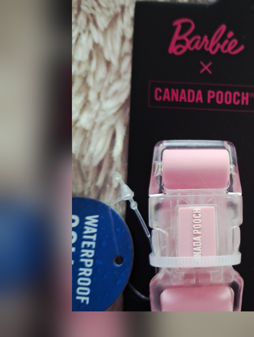 NWT Barbie x Canada Pooch Pink Ltd Edition Dog Collar. Neck 11.5 to 14 Inch - Picture 2 of 8